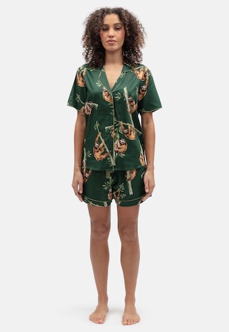 Pigiama 'Ember' di Cyberjammies in verde: frontale
