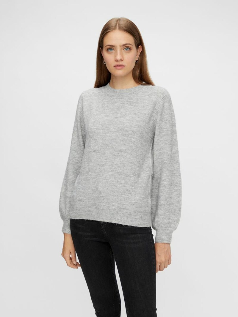 Knitwear PIECES Fine-knit sweaters Mottled Grey
