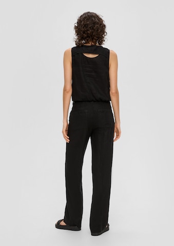 s.Oliver Wide leg Pleat-Front Pants in Black