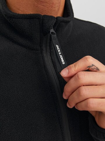 JACK & JONES Fleece jacket 'FLAME' in Black