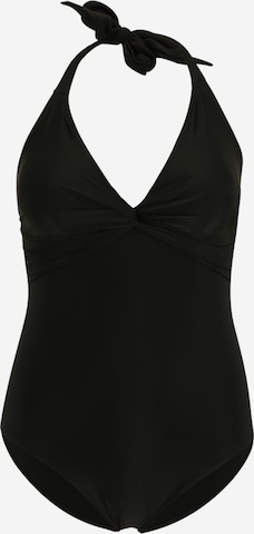 ONLY Carmakoma High neck Badeanzug 'ELLY' in Schwarz: predná strana