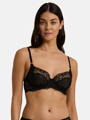 Lauren Ralph Lauren T-shirt Bra ' Lauren Lace ' in Black: front