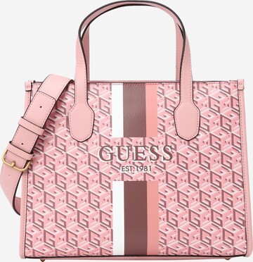 GUESS Дамска чанта 'Silvana' в розово: отпред