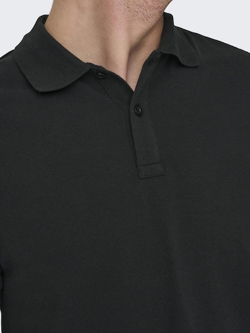 Only & Sons Poloshirt 'TRAY' in Schwarz