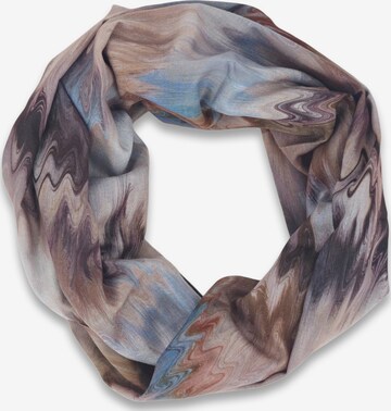 styleBREAKER Schal 'Loop Schal mit Aquarell Wellenmuster' in Braun: Vorderseite