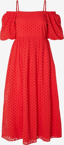 SELECTED FEMME - Vestido de verano 'Anelli' en rojo: frente