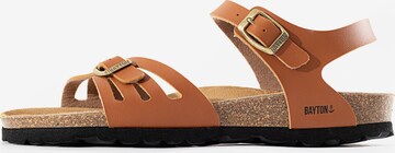 Bayton Strap sandal 'Eos' in Brown: front