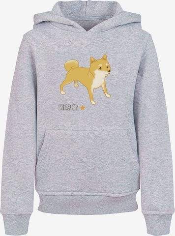 F4NT4STIC Sweatshirt 'Shiba Inu Hund' in Grey: front