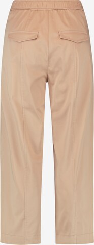 GERRY WEBER Wide leg Trousers with creases in Beige
