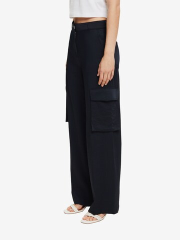 ESPRIT Wide leg Cargobroek in Zwart