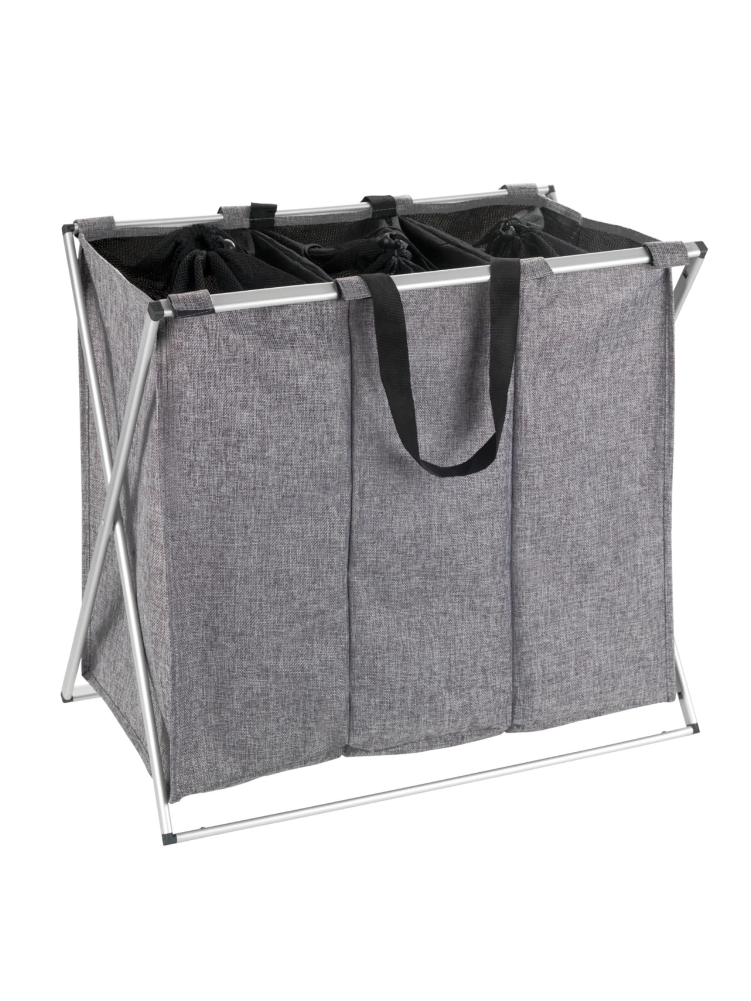 Wenko Wäschebehälter 'Trio' in Grau: Vorderseite