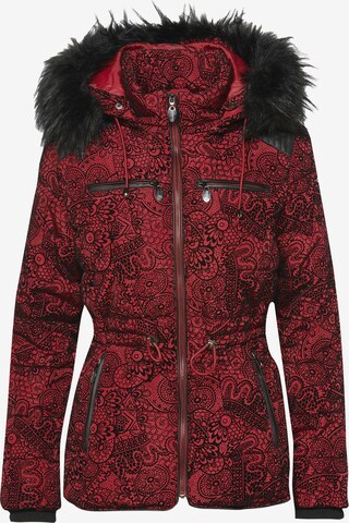 KOROSHI Zimska jakna | rdeča barva: sprednja stran