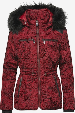 KOROSHI Winter Jacket in Red: front