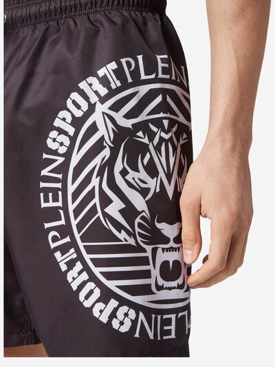 Plein Sport Badeshorts 'Tiger' in schwarz / weiß, Produktansicht