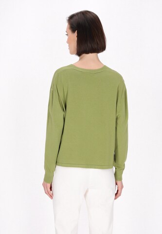 Usha Gebreid vest 'Classic Look' in Groen