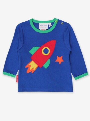 Toby Tiger Shirt 'Raketen-Applikation'‌‌‌‌‌‌‌‌‌ in Blau: Vorderseite