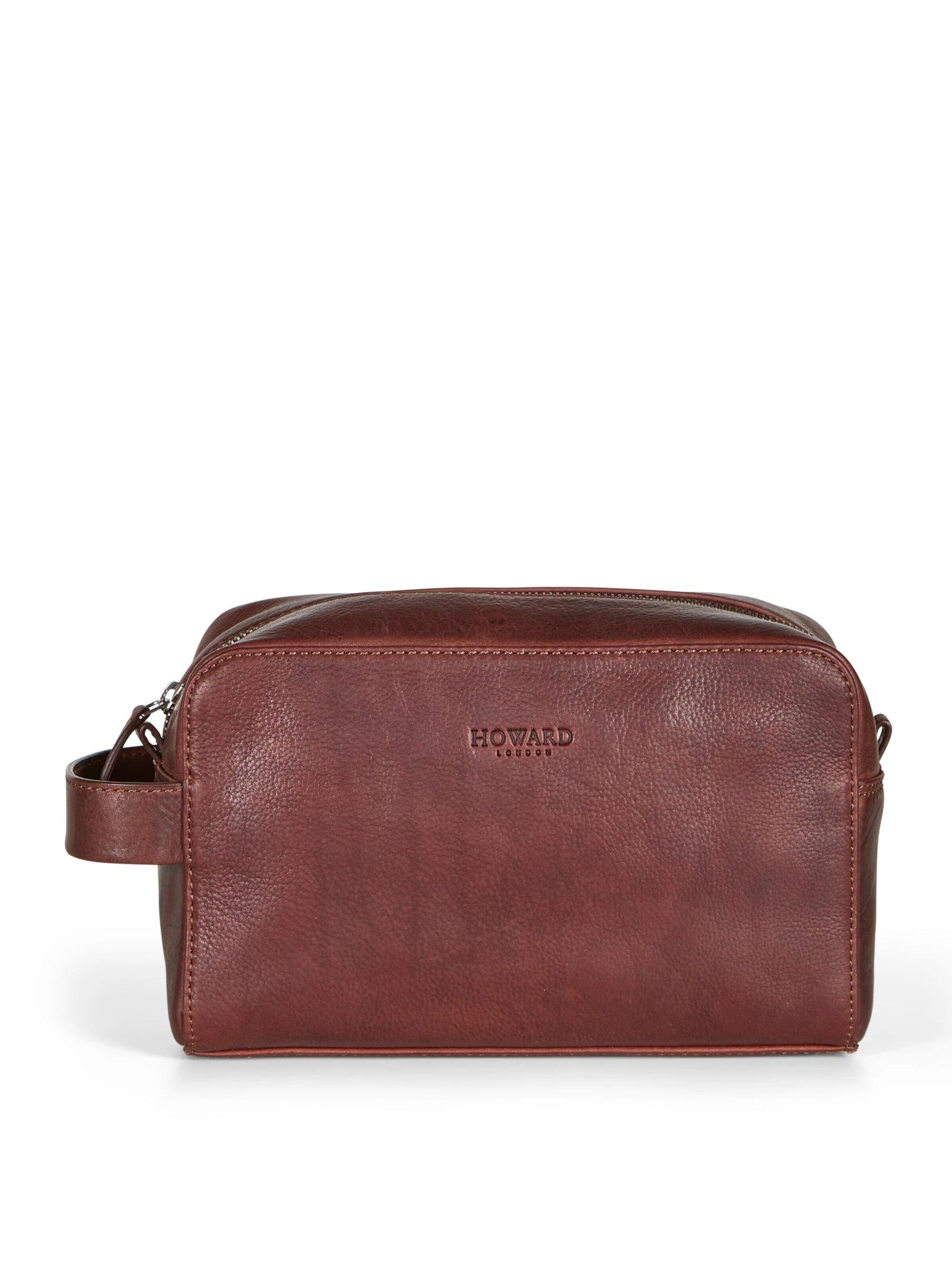 Trousses de toilette 'Toiletry Bag Ricky Brown' Howard London en marron : devant