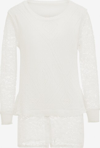 Pull-over paino en blanc : devant