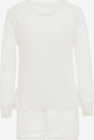 Pull-over paino en blanc : devant