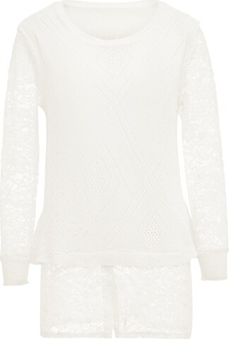 Pull-over LUREA en blanc : devant