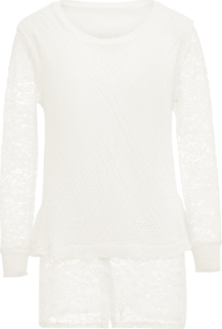 Pull-over LUREA en blanc : devant