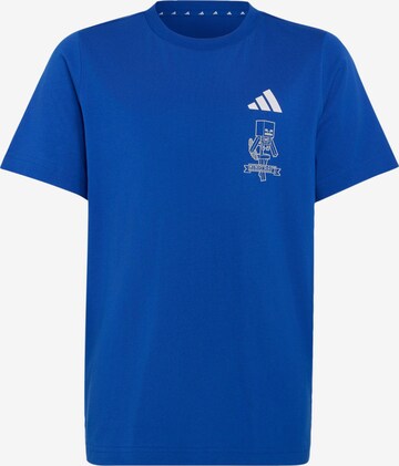 T-Shirt fonctionnel 'Adidas x Minecraft' ADIDAS SPORTSWEAR en bleu : devant