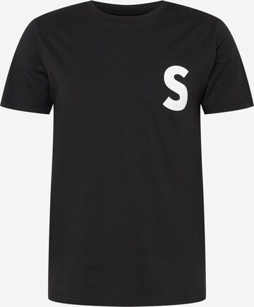 T-Shirt !Solid en noir : devant