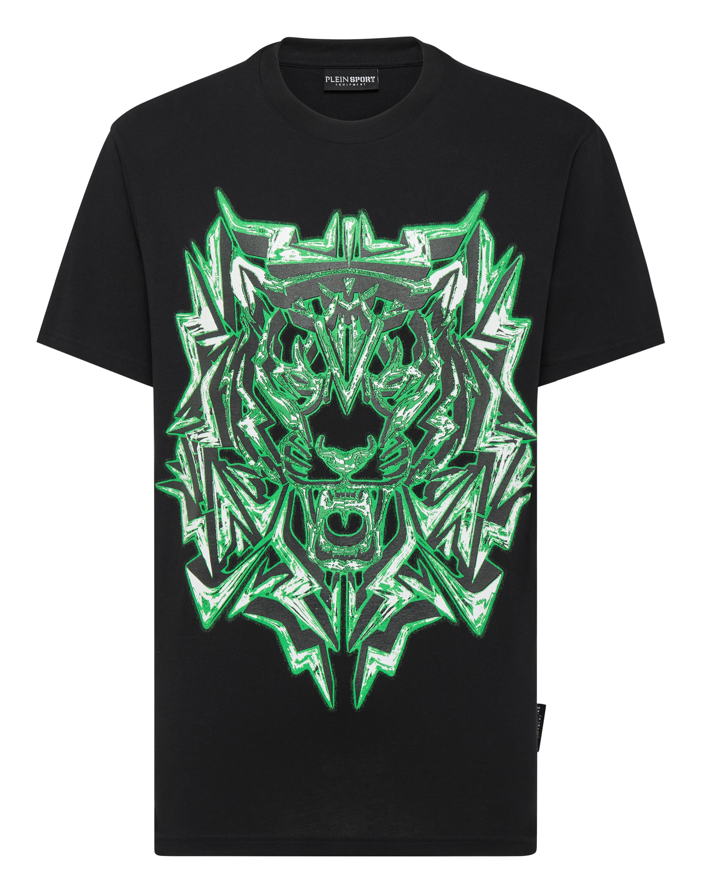 Plein Sport Shirt 'Thunder Tiger' in Black: front