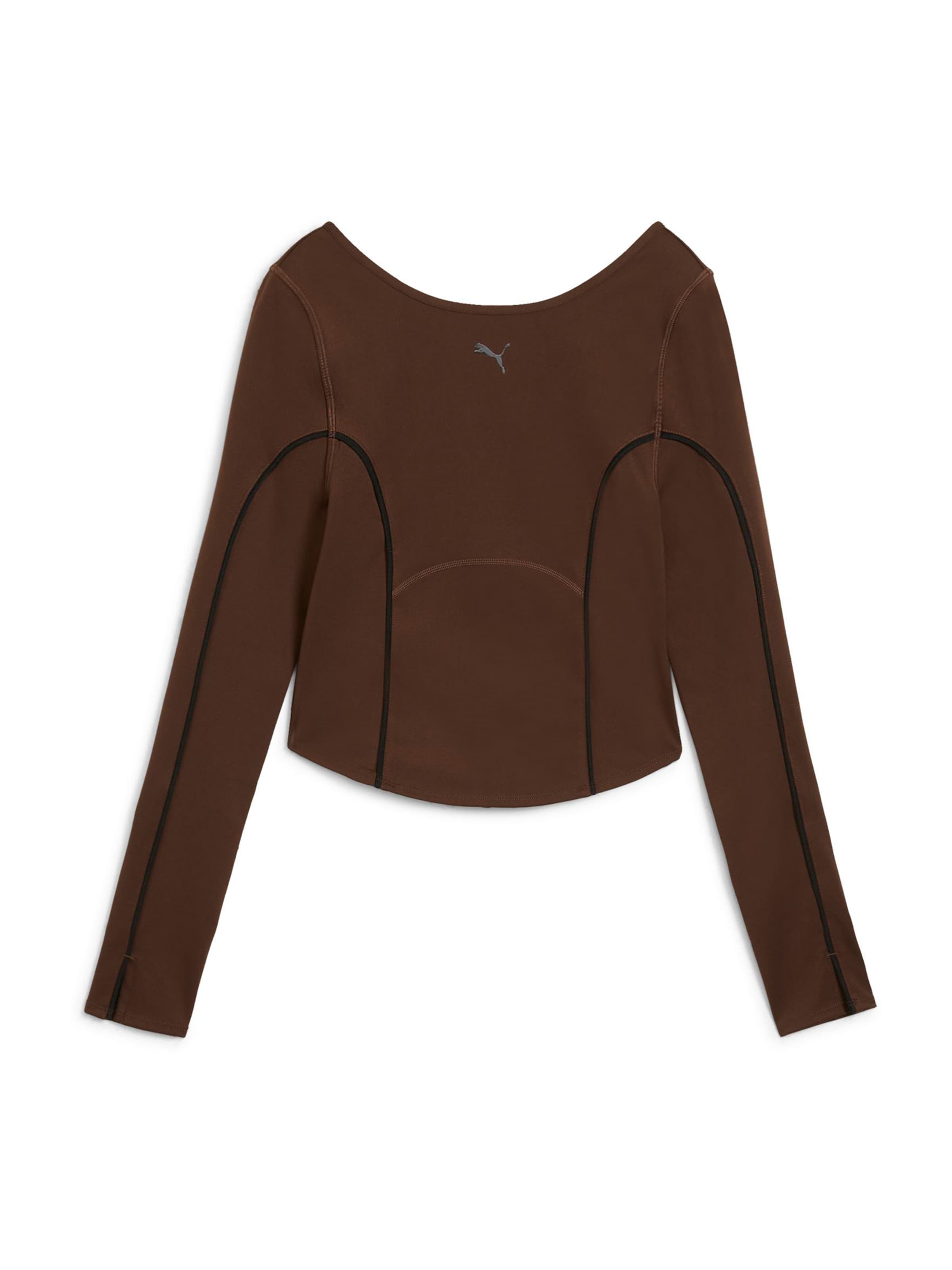 PUMA Λειτουργικό μπλουζάκι 'CLOUDSPUN' σε καφέ: μπροστά