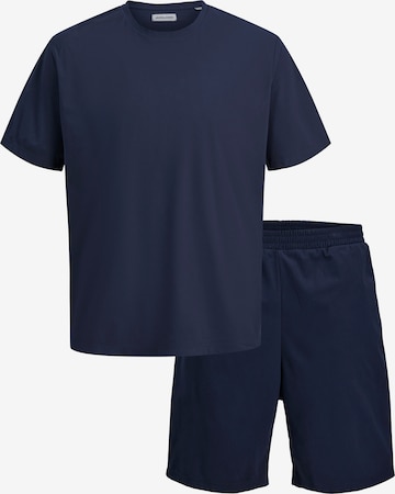 Pijama scurtă 'JACSOLID' de la JACK & JONES pe albastru: față