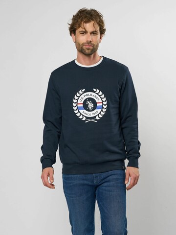 Pull-over 'Limited' U.S. POLO ASSN. en bleu : devant