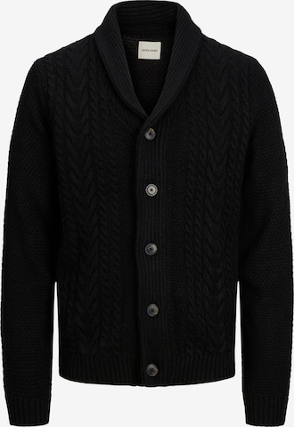 JACK & JONES Knit Cardigan 'Craig' in Black: front