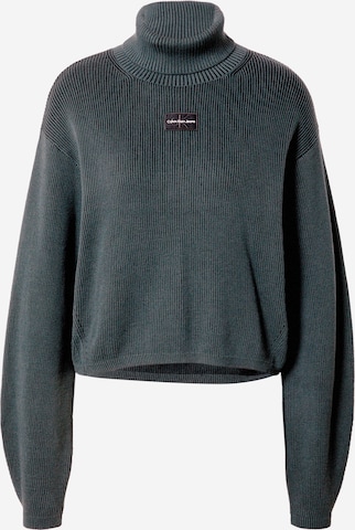 Calvin Klein Jeans Sweater in Green: front