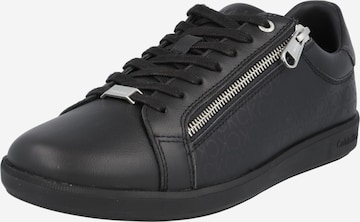 Sneaker low de la Calvin Klein pe negru: față