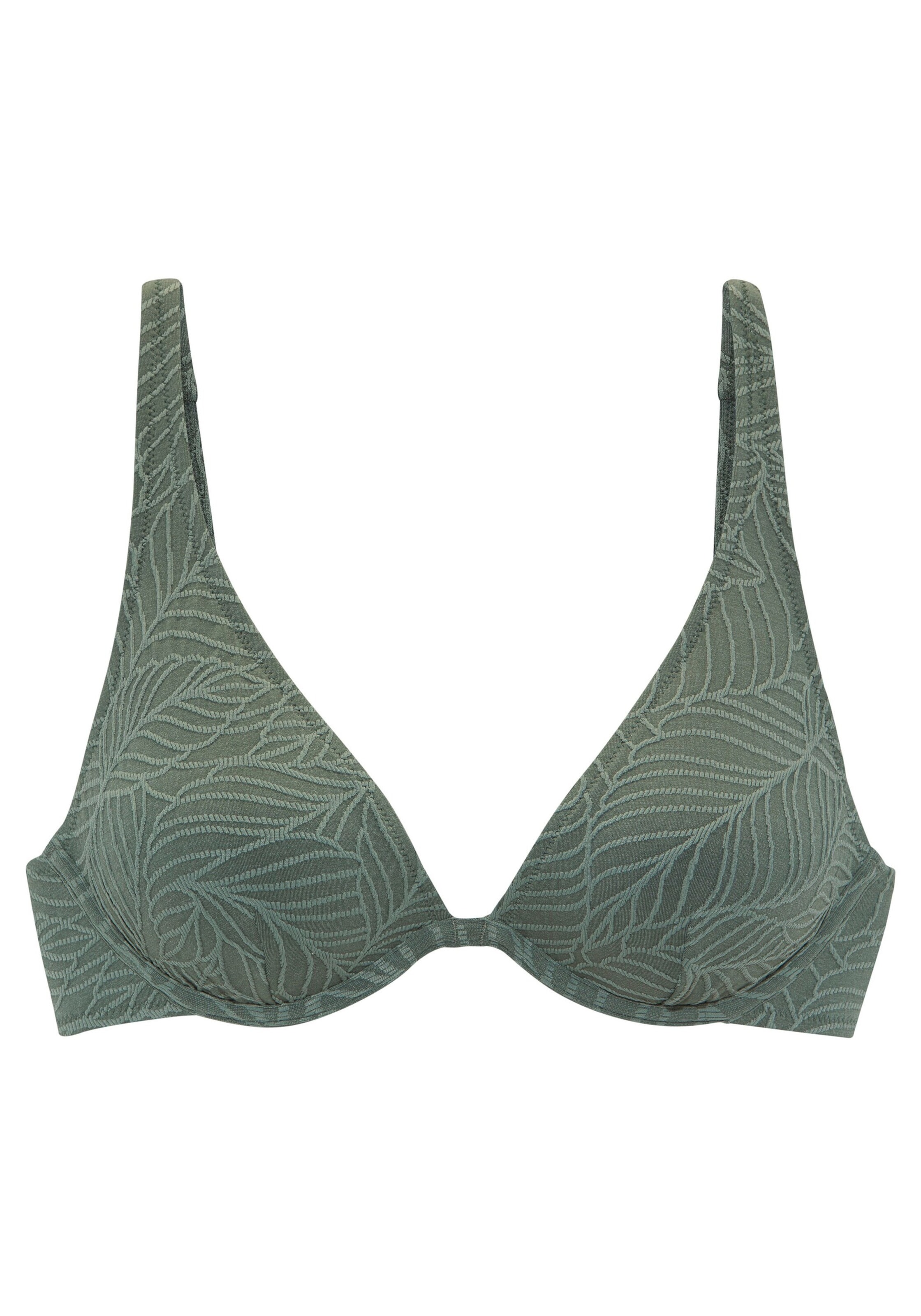LASCANA - Top de bikini en verde: frente