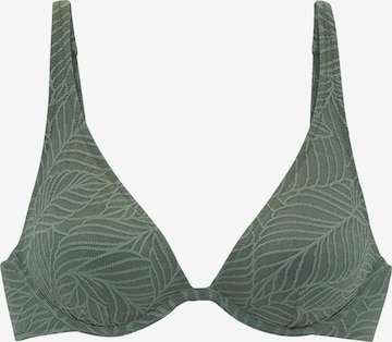 LASCANA - Top de bikini en verde: frente