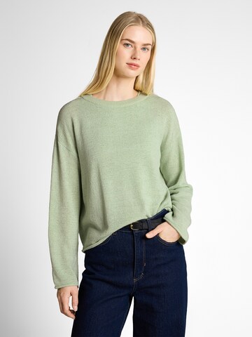 TOM TAILOR DENIM Pulóver - zöld: elől