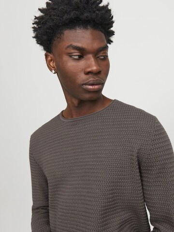 JACK & JONES Pullover 'Blumiguel' in Braun