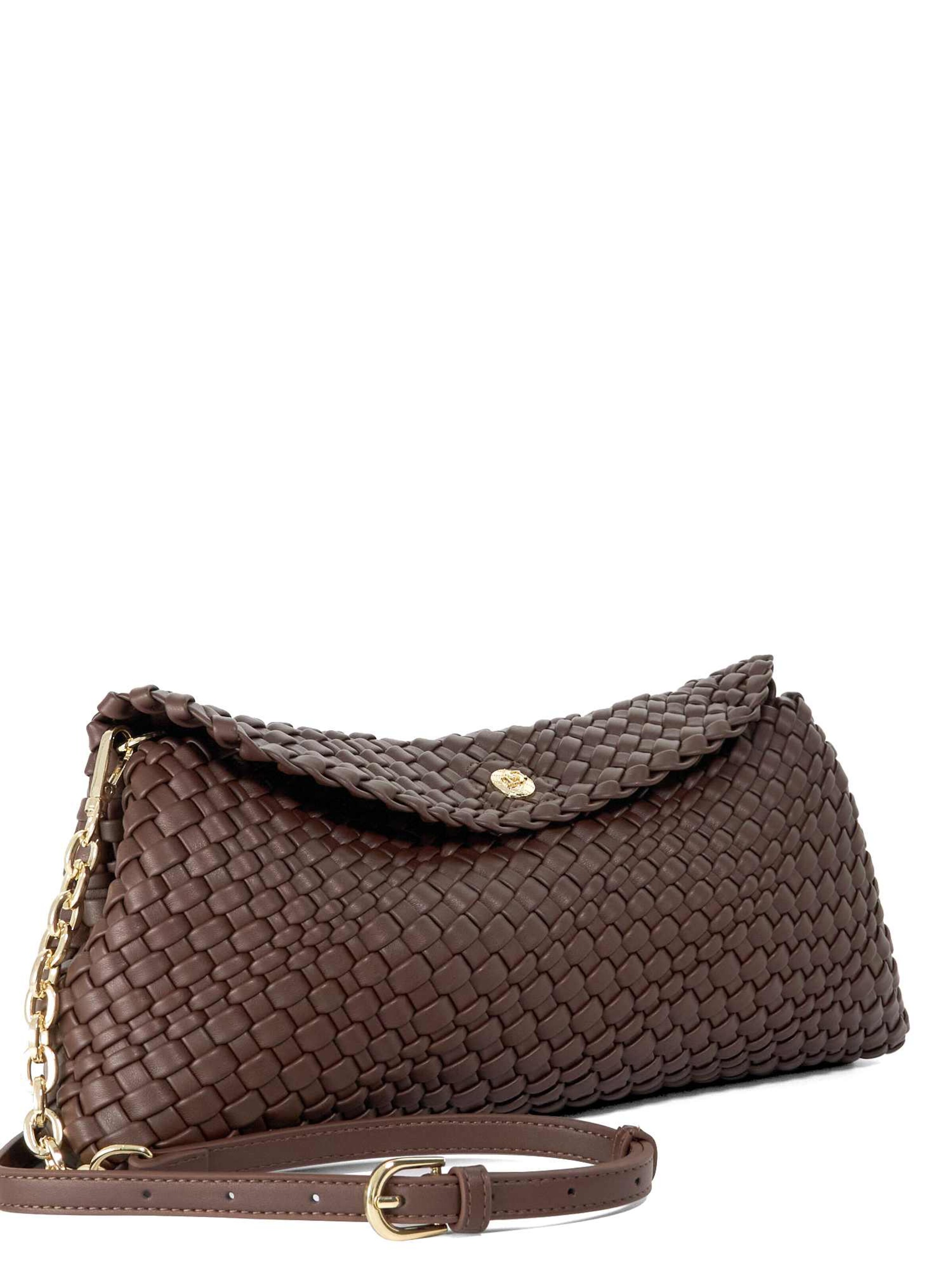 Dune LONDON Clutch in Braun: Vorderseite