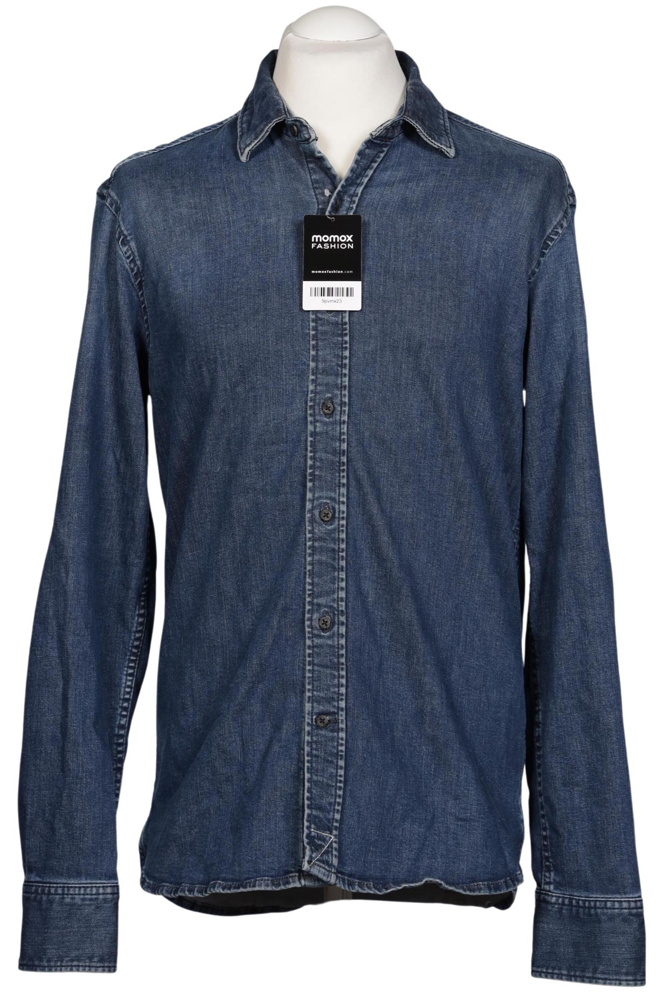 7 for all mankind Button Up Shirt in M in Blue: front