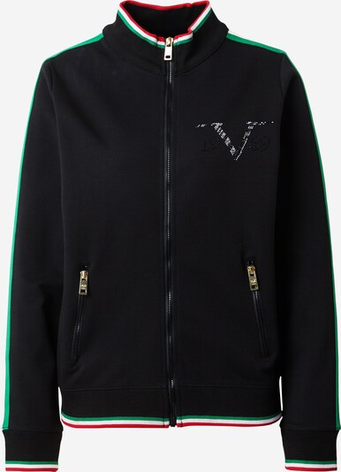 19V69 ITALIA Sweat jacket 'ISA' in Green / Black / White, Item view