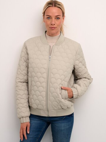 Cream Between-Season Jacket 'Burenna' in Grey: front