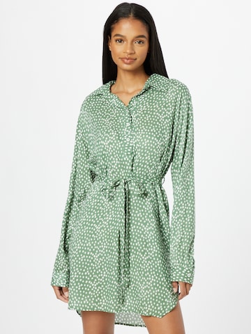 Zwillingsherz Shirt Dress 'Emma' in Green: front