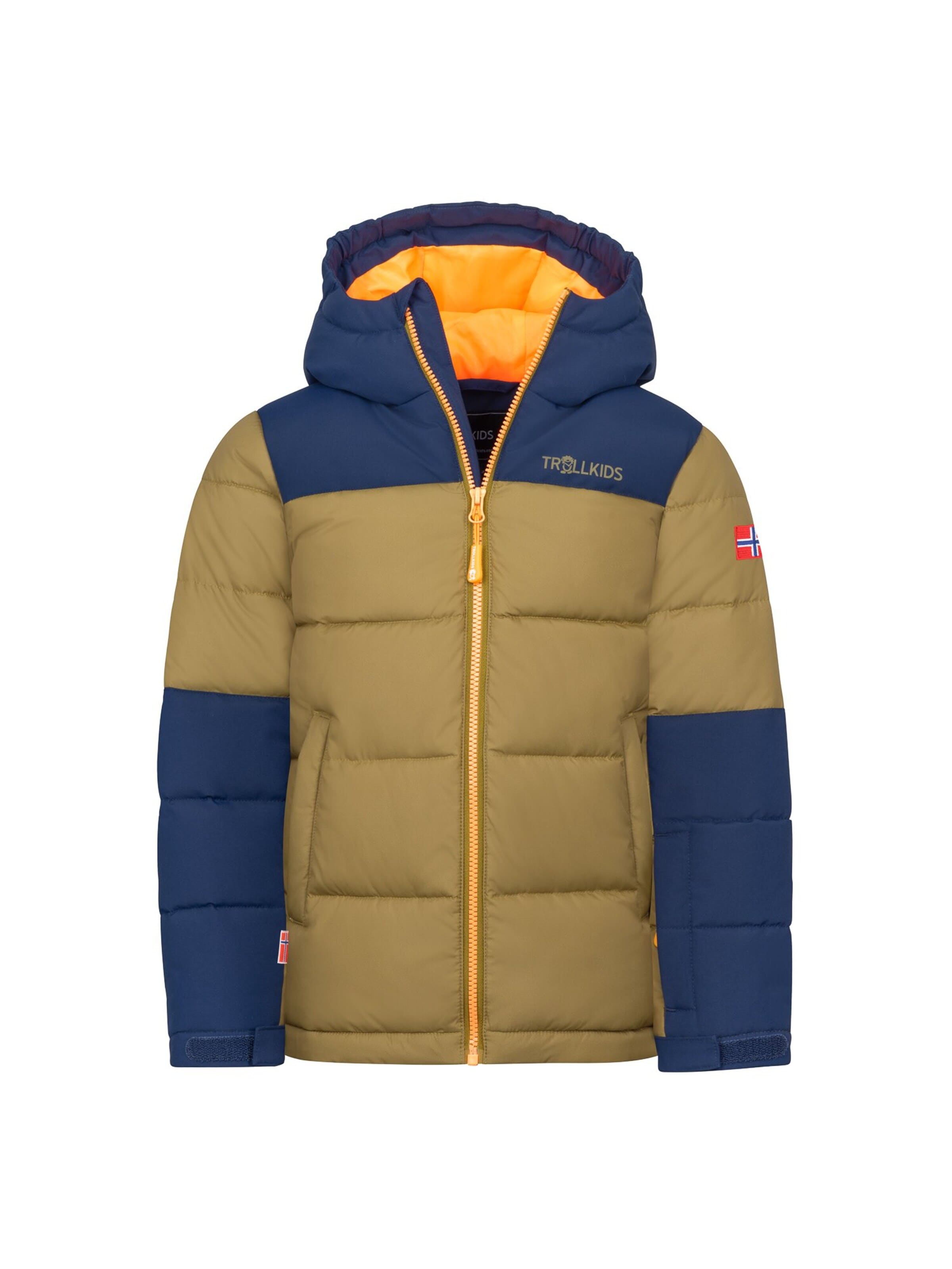 TROLLKIDS Winter Jacket in Green: front