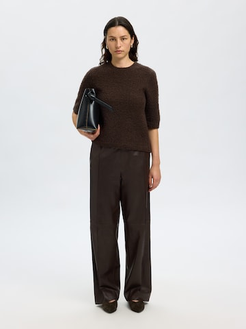 SELECTED Pulover 'SLFLELOU' | rjava barva