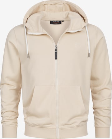 INDICODE JEANS Sweatvest 'Christos' in Beige: voorkant