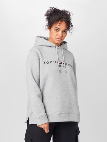 Tommy Hilfiger Curve Sweatshirt in Grijs: voorkant