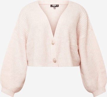 Cardigan Missguided Plus en rose : devant