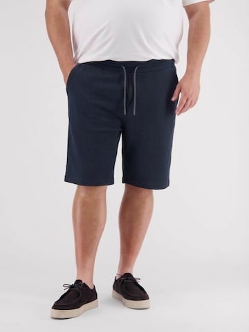 LERROS Regular Shorts mit Kordelzug in Jerseyqualität, große Größen in Blau: Vorderseite