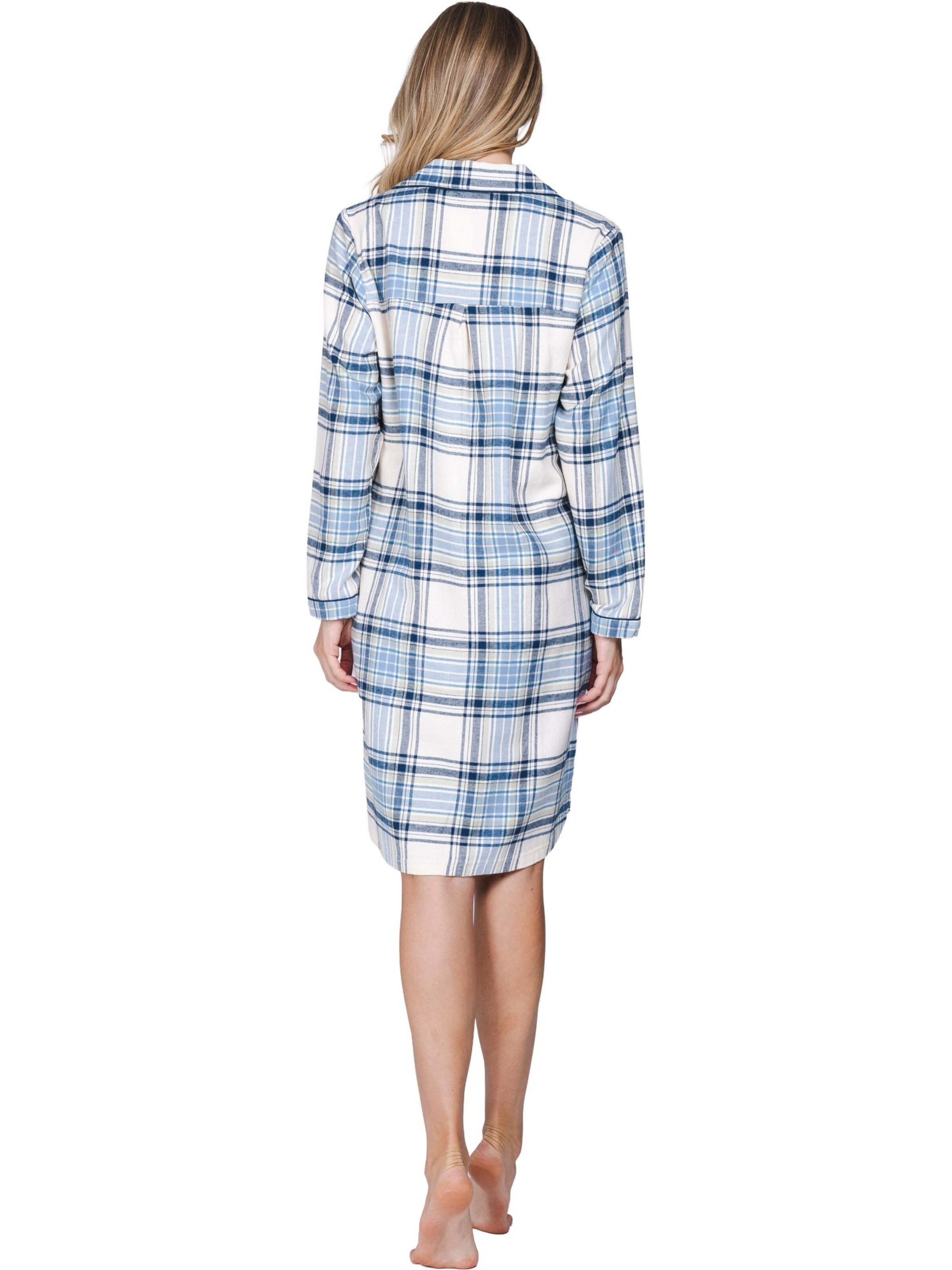 Pastunette Nachthemd 'Frosty Checks' in Beige